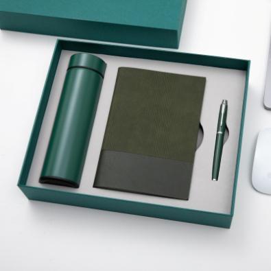 cup pen and notebook leather gift set